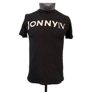 JonnyIV Mens Black White Short Sleeve Crew Neck T Shirt Top Small